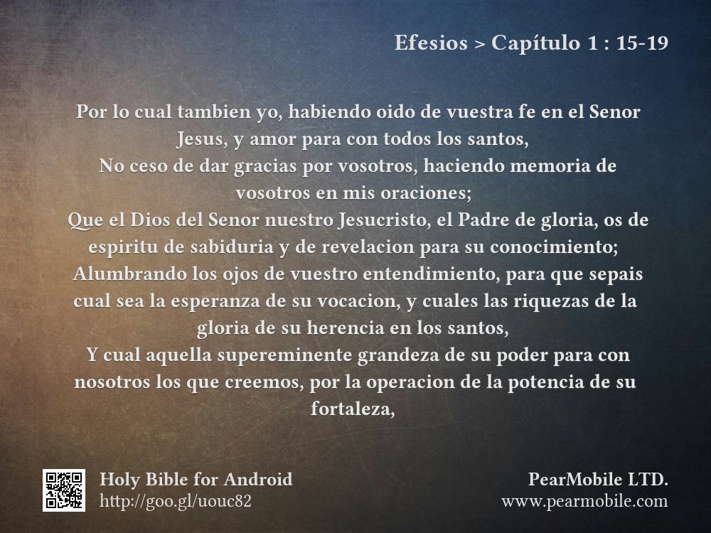 Efesios, Capítulo 1:15-19